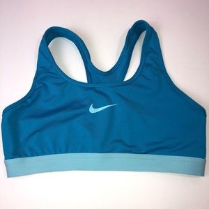 Nike Dry Fit Teal Blue Sports Bra Top sz M